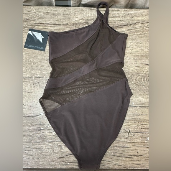 NORMA KAMALI
Snake One-Shoulder Swimsuit - Chocolate size xs NWT - Picture 3 of 7